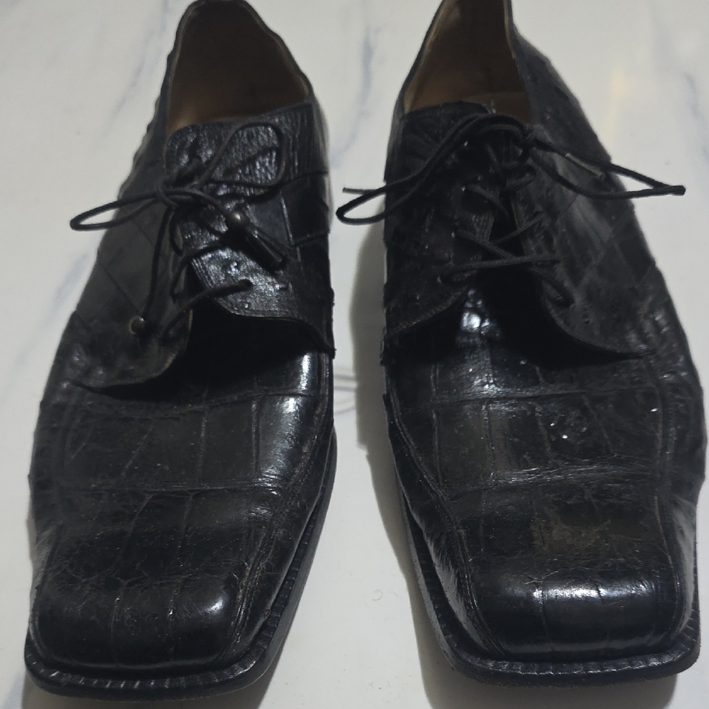 Mauri Black Alligator Shoes Size 12 Very Good Condition